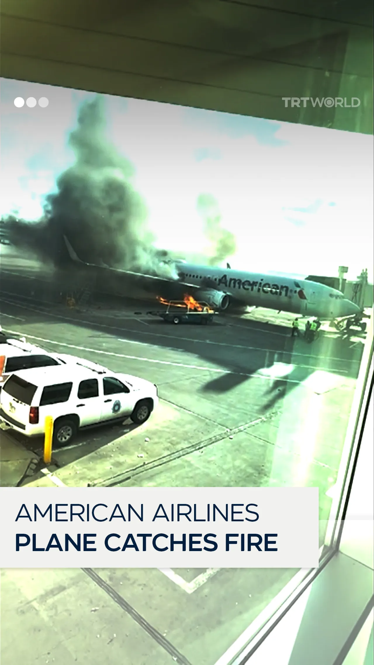 Boeing plane engine erupts in flames
